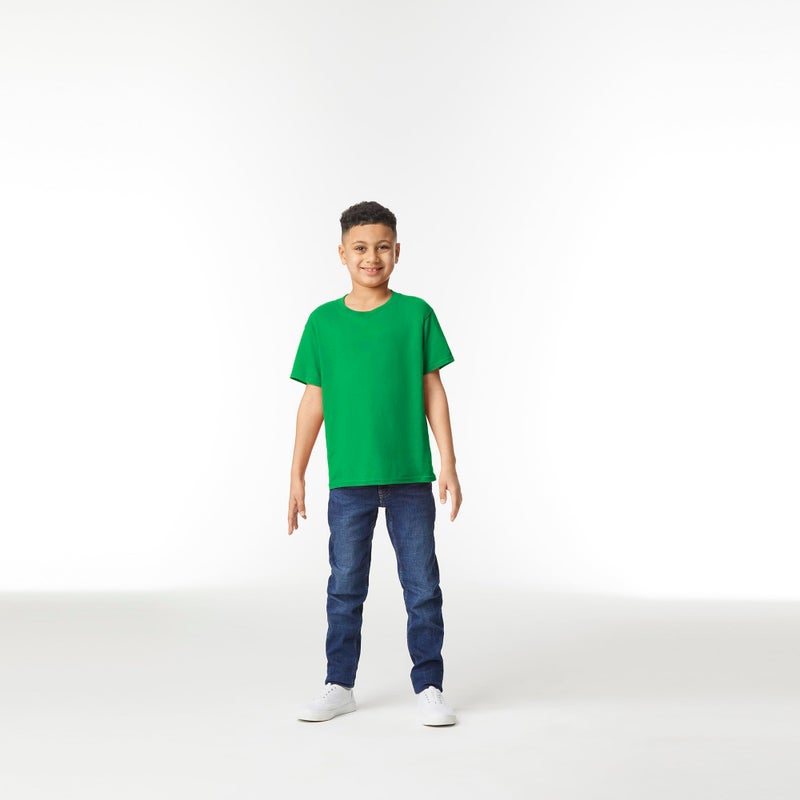 Gildan Youth Heavy Cotton T-Shirt, Style G5000B, 2-Pack, Irish Green, X-Small - Image 5